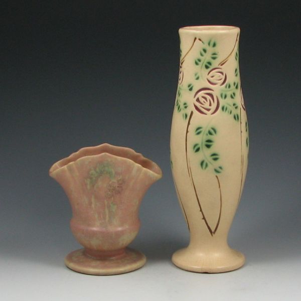 Appraisal: Roseville Cremona - vase filled chip to base and Velmoss