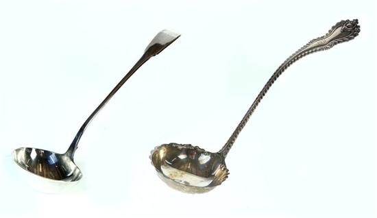 Appraisal: TWO SILVER LADLES Second half- th century American ''sterling'' ladle