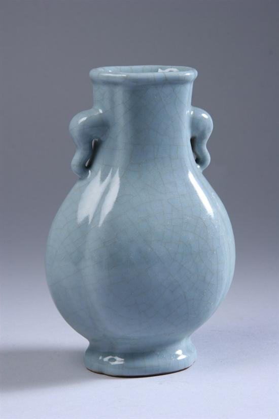 Appraisal: CHINESE CLAIR-DE-LUNE CRACKLED GLAZE PORCELAIN VASE Qianlong underglazed blue seal