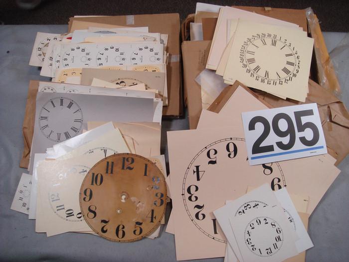 Appraisal: Lot of reproduction paper dials Estimate -