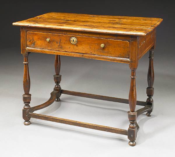 Appraisal: A Charles II oak side table th century and later