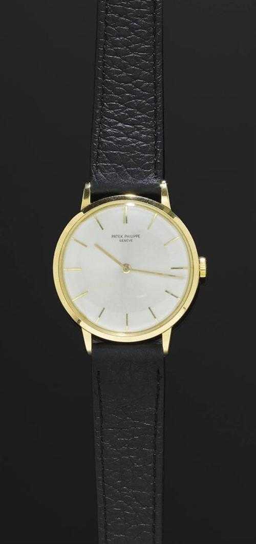 Appraisal: GENTLEMAN'S WRISTWATCH PATEK PHILIPPE s Yellow gold Flat case No