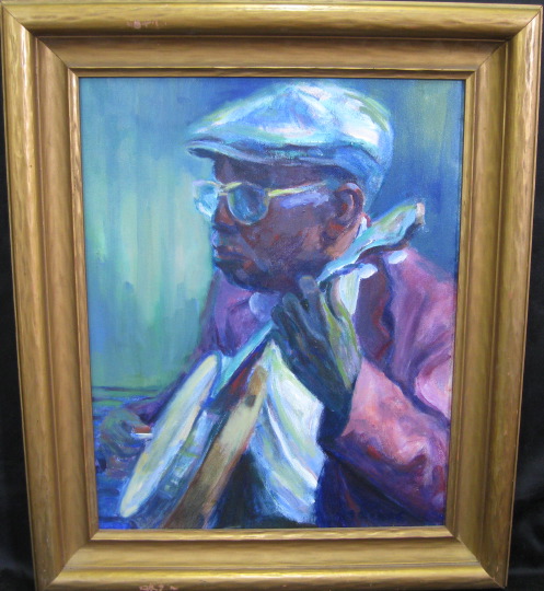 Appraisal: Fred Haines American New Orleans Contemporary Banjo Joe oil on