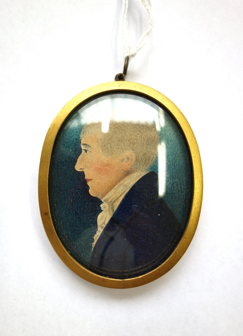 Appraisal: English School early th century portrait miniature profile of a