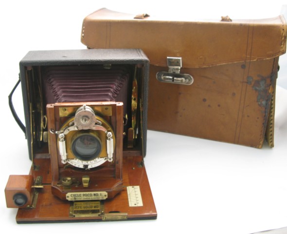 Appraisal: EARLY CYCLE POCO NUMBER ONE CAMERA leather covered wood body