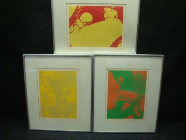 Appraisal: STANLEY Bob Three Erotic Signed Silkscreens Each in period gallery