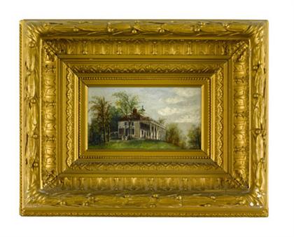 Appraisal: American School th century view of mount vernon Unsigned inscribed