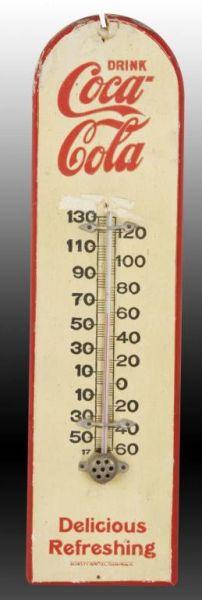 Appraisal: Coca-Cola Wooden Thermometer Description Circa Small chip at the top