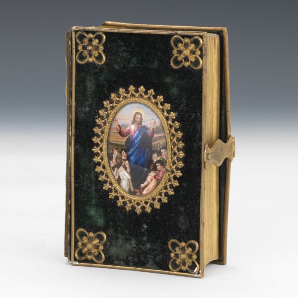 Appraisal: URSULINE MANUAL WITH REVERSE PAINTED GLASS COVER x x Ursuline