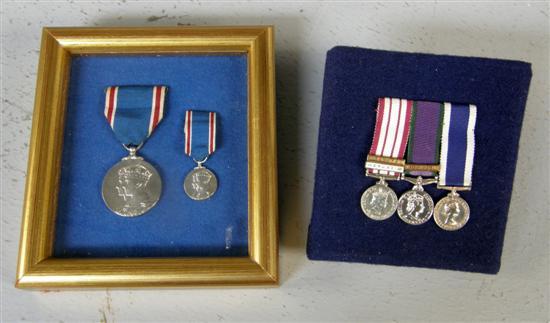 Appraisal: Coronation medal and miniature and three miniature medals Elizabeth II