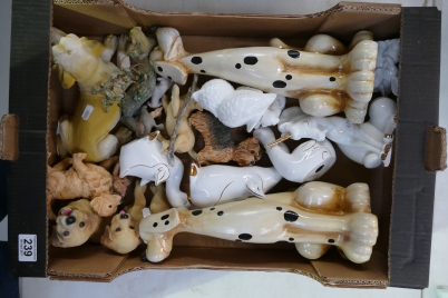 Appraisal: A large collection of ceramic and resin figures of dogs