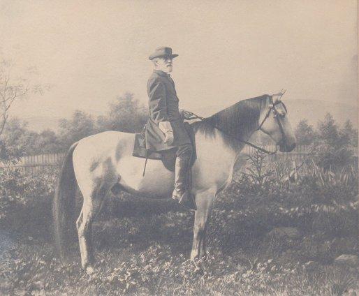 Appraisal: ROBERT E LEE ON HORSE TRAVELLER PHOTOGRAPH Large photographic print