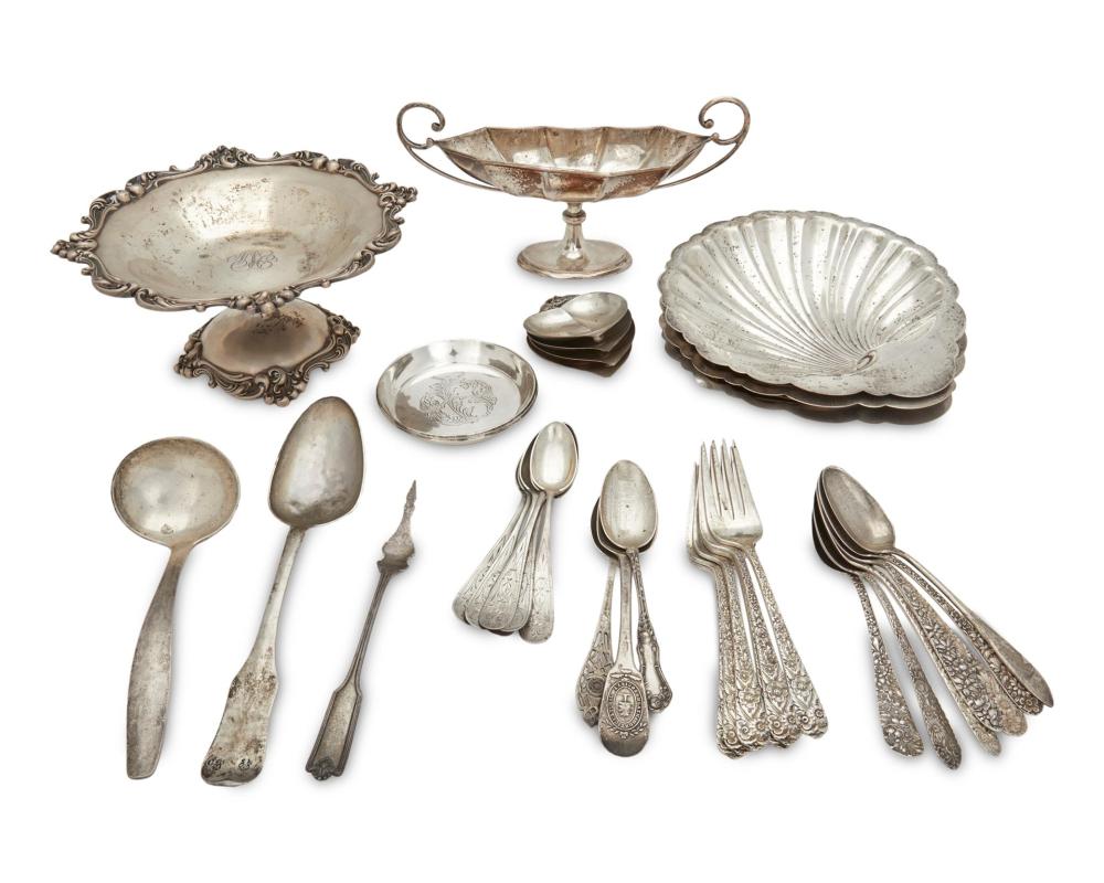 Appraisal: A group of sterling silver table items Late th mid-