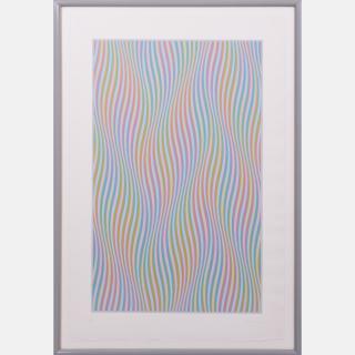 Appraisal: Bridget Riley b Elapse Screenprint in colors on BFK Rives