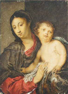 Appraisal: English School in th Century Italian style Madonna and child