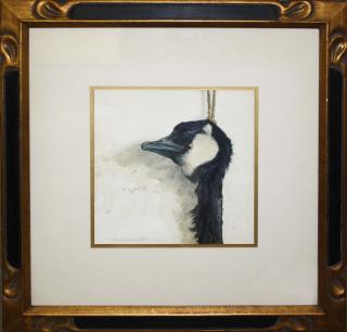 Appraisal: W c Hanging Canadian Goose signed Neil Drevitson x W