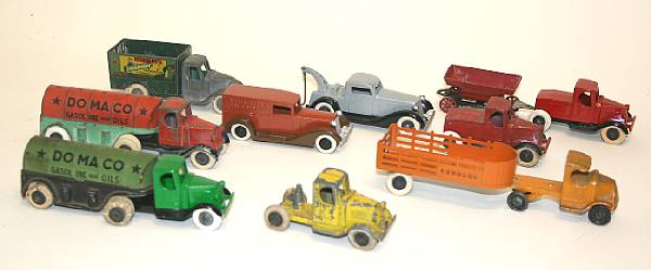 Appraisal: Tootsietoy Trucks Lot includes assorted - s era diecast trucks