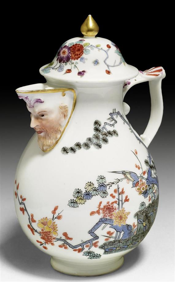 Appraisal: MILK JUG WITH KAKIEMON DECORATION MEISSEN CIRCA - Underglaze blue