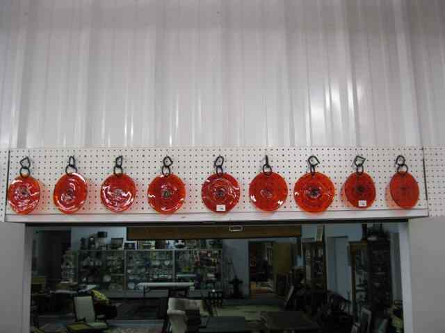 Appraisal: Amberina Art Glass ''Bullseye'' hangingdecorative discs '' diameter