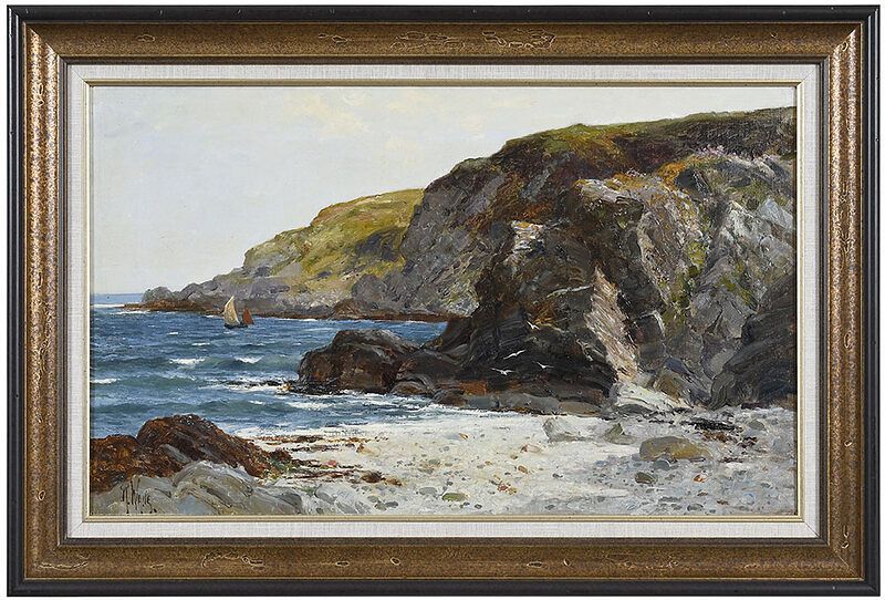 Appraisal: Richard Wane British - Rocky Coast signed lower left R