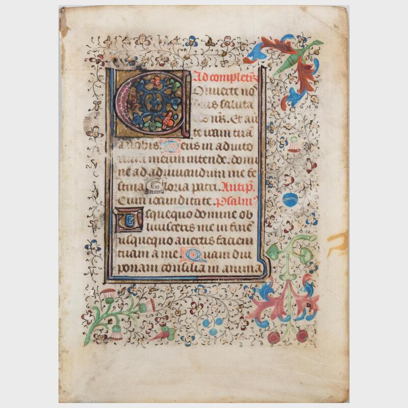 Appraisal: Group of Three Illuminated Manuscripts The largest x in Condition