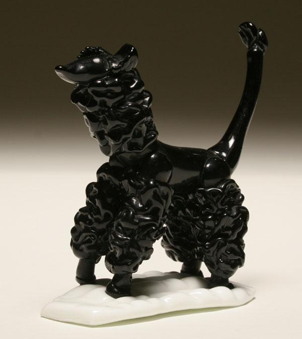 Appraisal: Venini glass poodle figure designed by Fulvio Bianconi Black ruffled