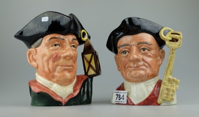 Appraisal: Royal Doulton Large Character Jug Gaoler D and Nightwatchman D