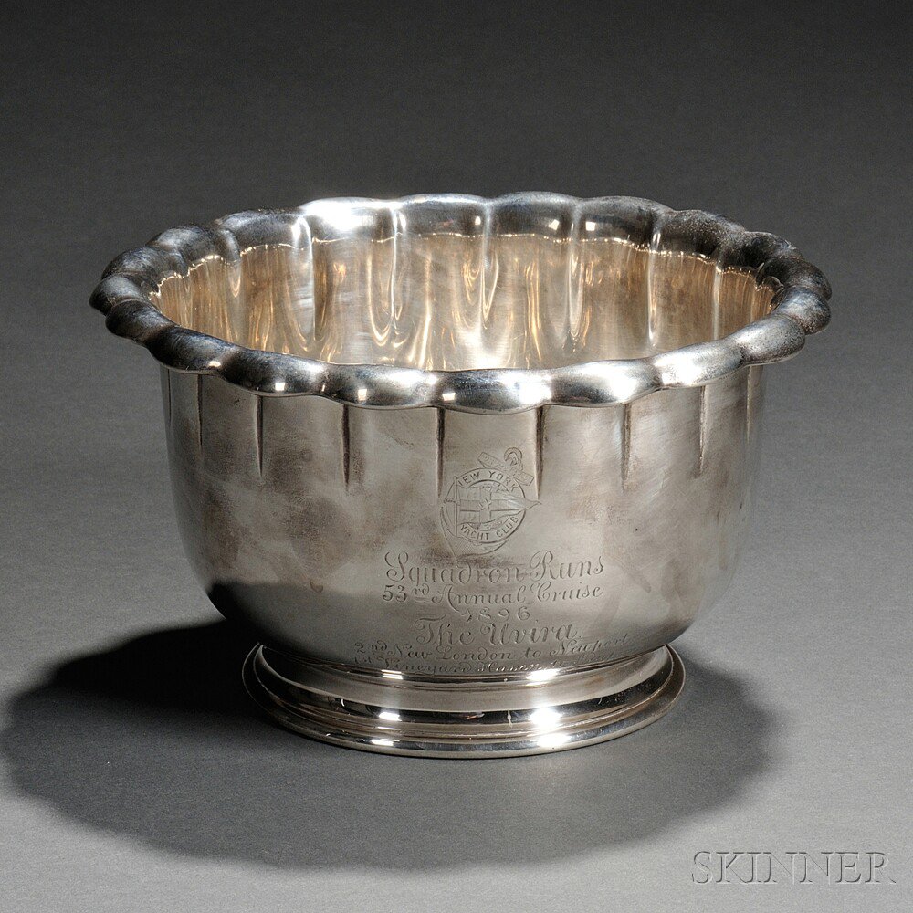 Appraisal: Tiffany Co Sterling Silver New York Yacht Club Trophy Bowl