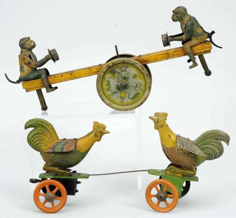 Appraisal: Lot of Tin Litho Animal Wind-Up Toys German Includes one