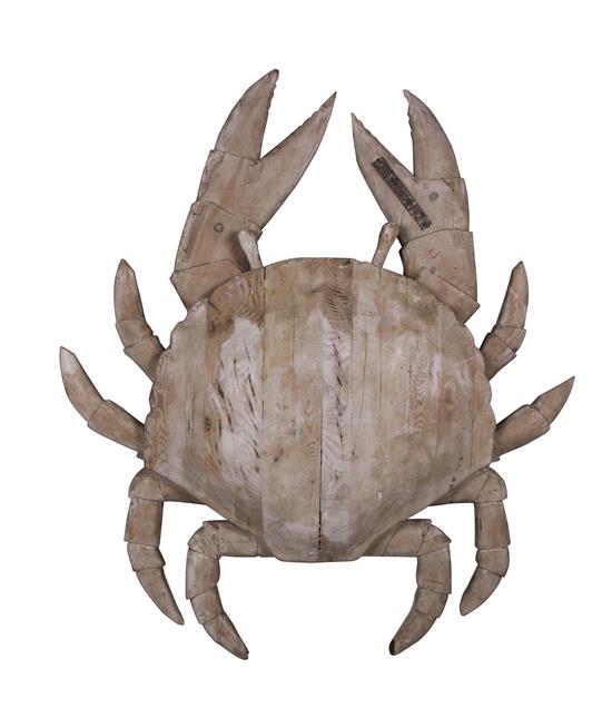 Appraisal: Sale Lot A Large American Carved Pine Crab th century