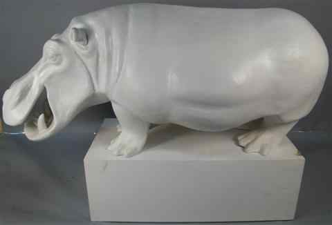 Appraisal: SERGIO BUSTAMANTE Mexican born HIPPO Papier mache On a plinth