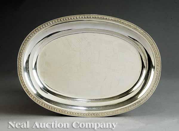 Appraisal: An American Classical Coin Silver Tray by Thomas Fletcher Philadelphia