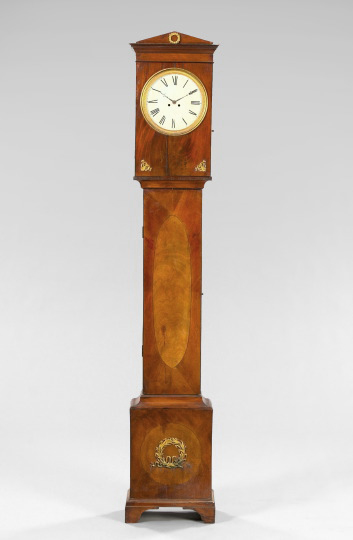 Appraisal: Regency-Style Gilt-Bronze-Mounted Inlaid Mahogany Long Case Clock fourth quarter th