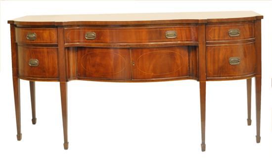 Appraisal: th C Hepplewhite style sideboard mahogany and mahogany veneer with