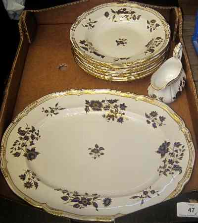 Appraisal: Spode Pennington Gold Cream Jug Bowls and a large Oval