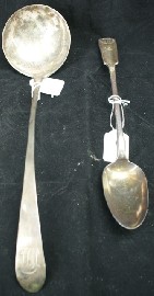 Appraisal: A Scottish silver soup ladle maker IL Edinburgh plain with