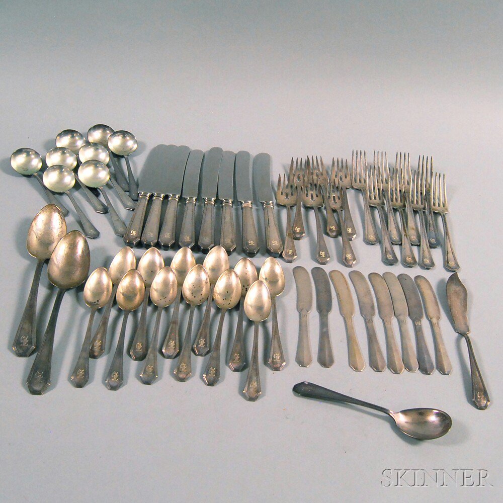 Appraisal: Dominick Haff Queen Anne Sterling Silver Partial Flatware Service comprised