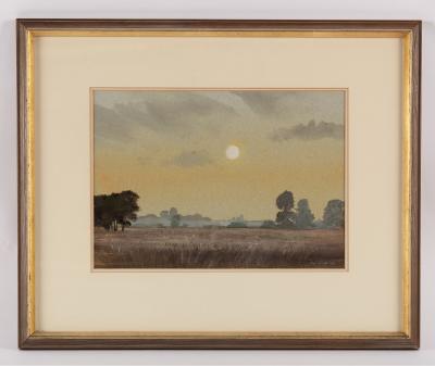 Appraisal: Peter Newcombe British born Setting Sun signed and dated watercolour