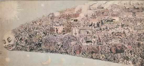 Appraisal: GEORGE CRUIKSHANK BRITISH - Passing Events - or the Tail