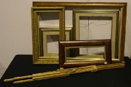 Appraisal: A Burr cedar picture frame cm high cm wide together