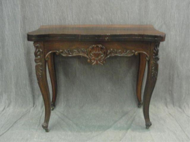 Appraisal: Victorian Rosewood Flip Top Game Table From a Mamaroneck home