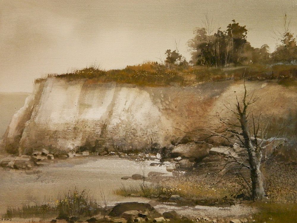 Appraisal: Fred Leach watercolor Fred Leach American - - Landscape- watercolor