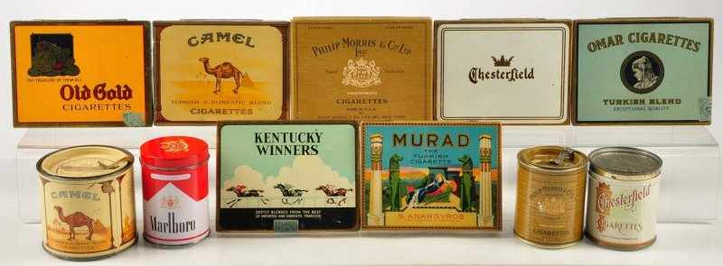 Appraisal: Lot of Cigarette Tins Description Nice group of seven flat