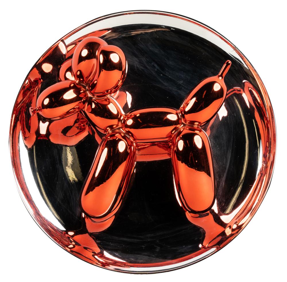 Appraisal: JEFF KOONS B Balloon Dog Red metallic porcelain printed with