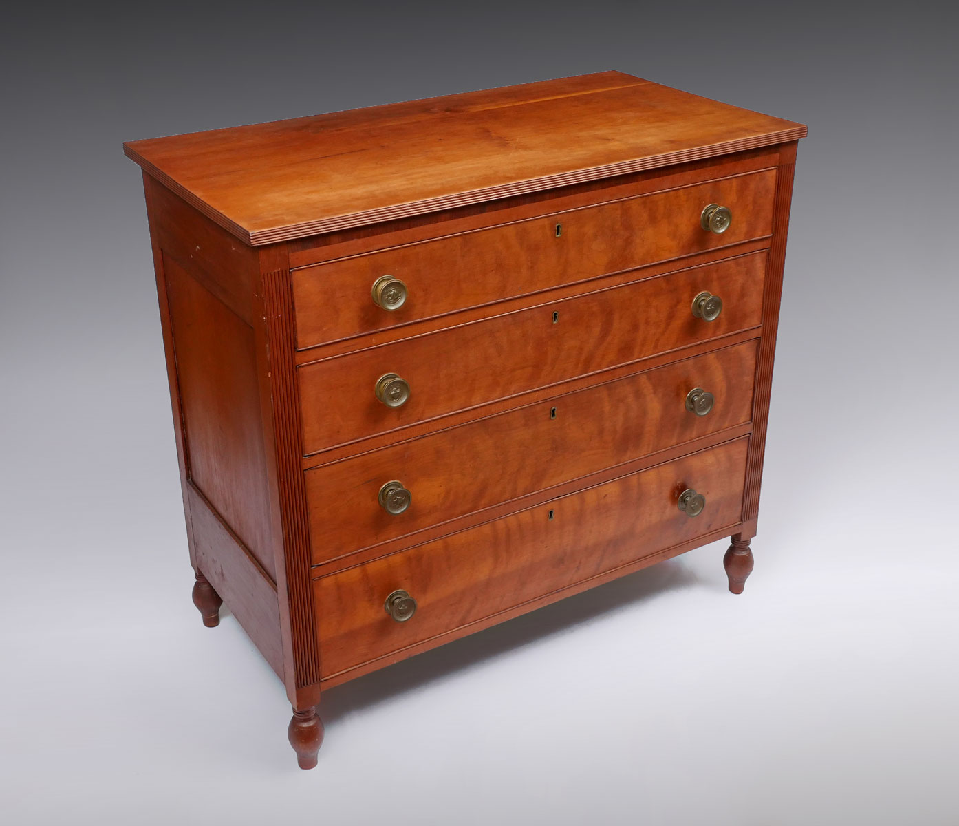 Appraisal: FEDERAL PERIOD DRAWER CHEST Federal period drawer cheat having brass