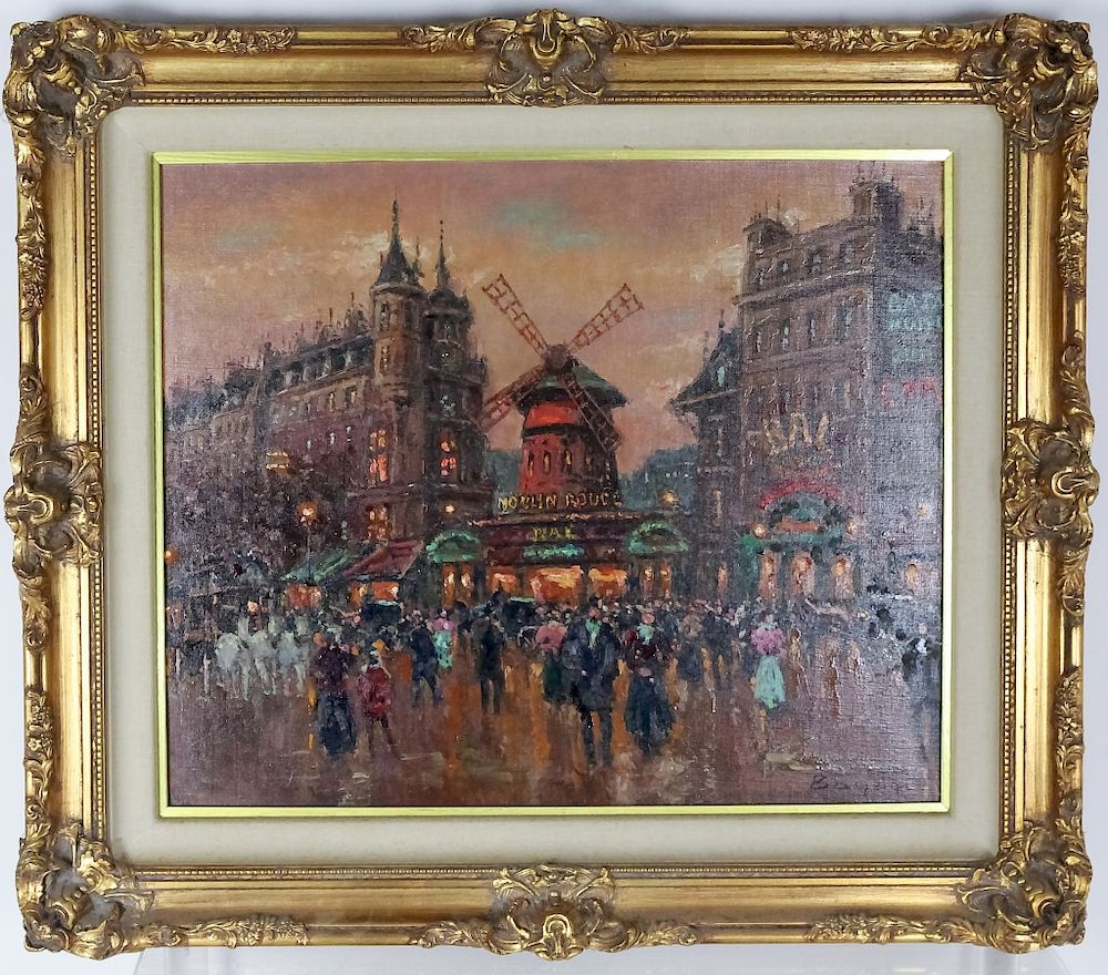 Appraisal: Jean Boyer b French Street Scene Painting Jean Boyer born