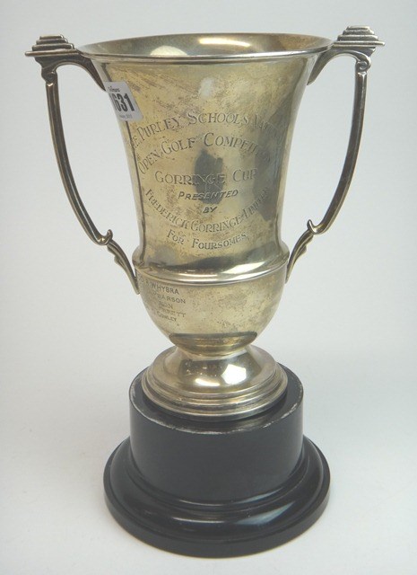 Appraisal: The Gorringe cup Birmingham by A E Poston Co Ltd