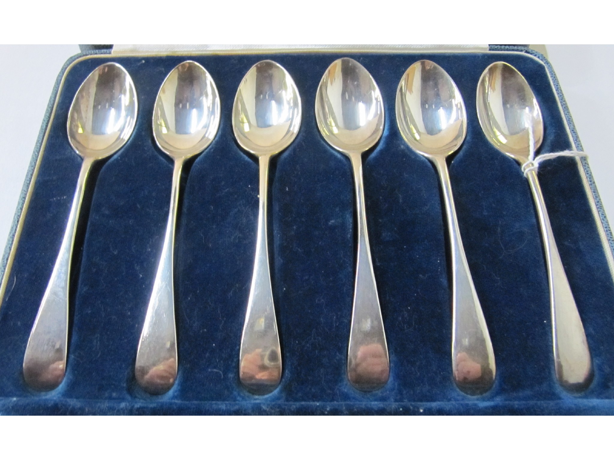 Appraisal: A cased set of six silver teaspoons showing British hallmarks