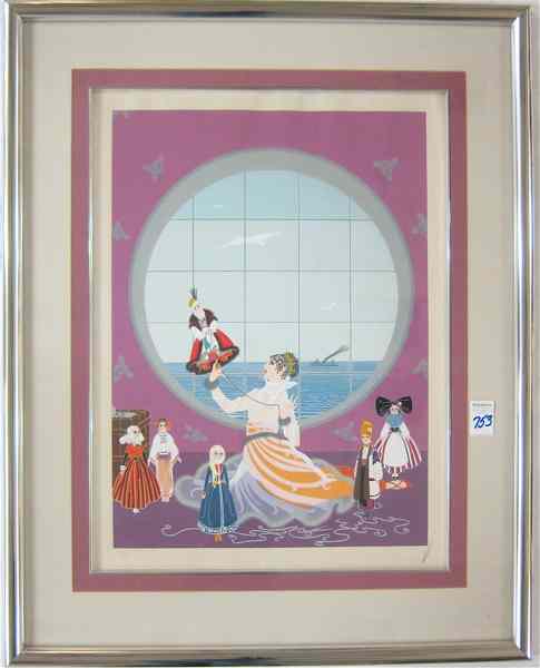 Appraisal: ERTE ROMAIN DE TIRTOFF SERIGRAPH Russian French - titled ''Les