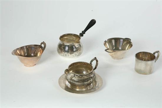 Appraisal: SIX PIECES OF STERLING SILVER A small plate dia Three